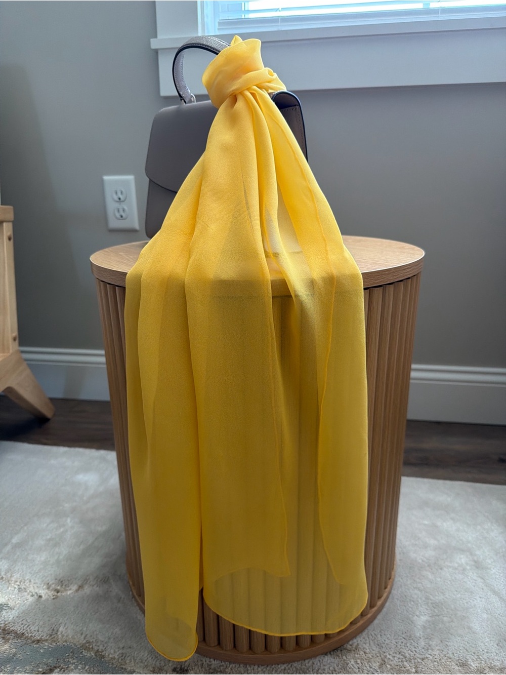 Sunny Yellow Chiffon Wrap Scarf - Lightweight Fashion Accessory